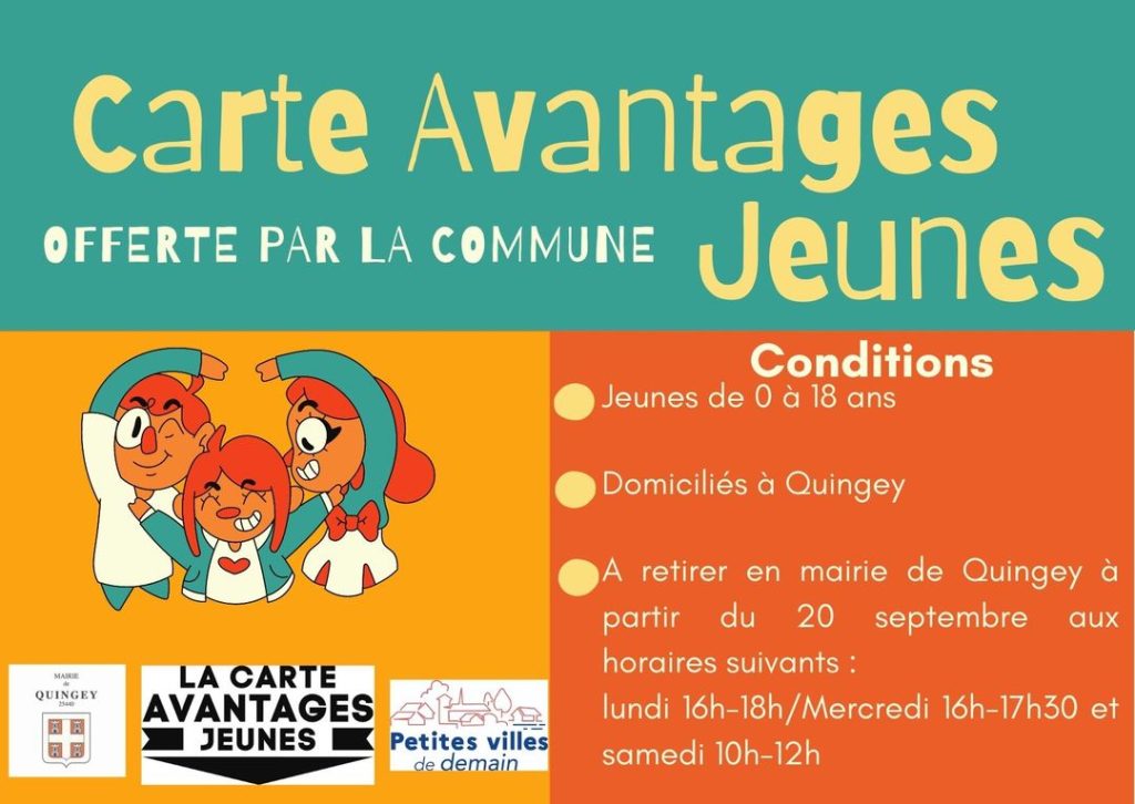 Cartes AVANTAGES JEUNES Quingey
